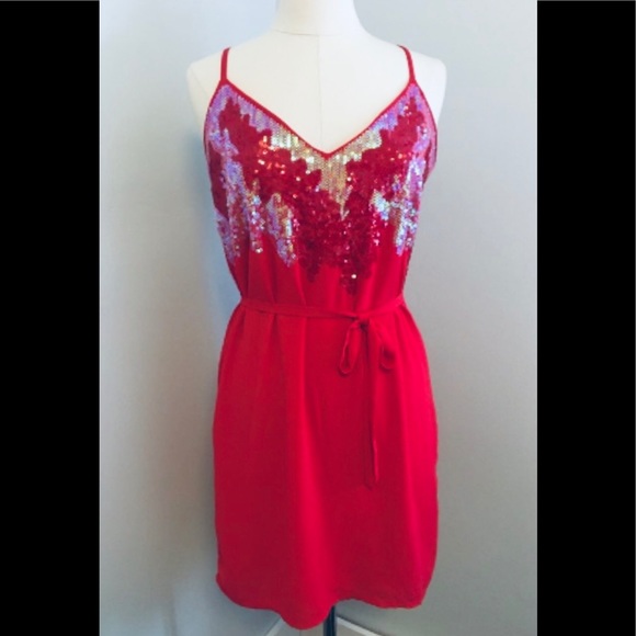 NWT CHELSEA & VIOLET Fire Sequins Dress XS - Picture 5 of 8